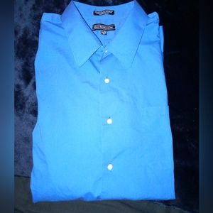Mens buttoned long sleeved blue dress shirt size 3x